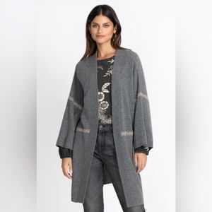 NWT Johnny Was Thermal Ribbed Knit Kimono Charcoal Sweater Women’s Sz S